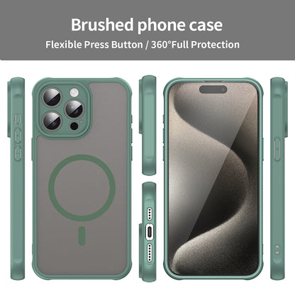 Husa MagSafe pentru Apple iPhone 15 Pro Max, Techsuit, HaloFrost II, Verde