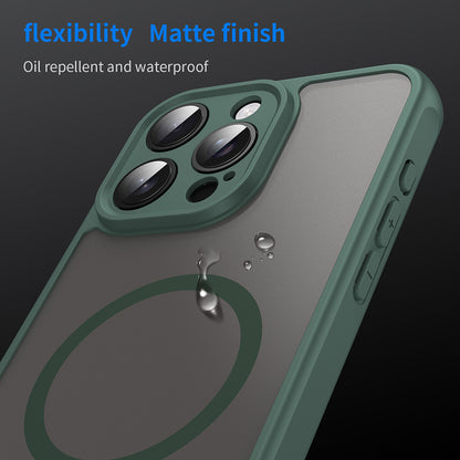 Husa MagSafe pentru Apple iPhone 15 Pro Max, Techsuit, HaloFrost II, Verde