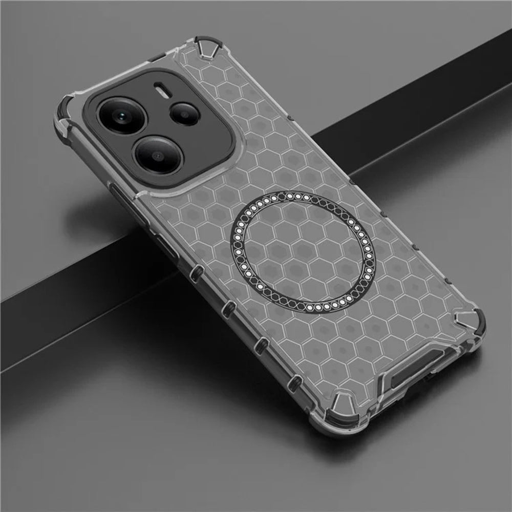 Husa MagSafe pentru Apple iPhone 15 Pro Max, Techsuit, HoneyComb Shield, Neagra