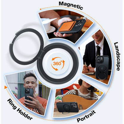 Husa MagSafe pentru Apple iPhone 15 Pro Max, Torras, Ostand Pro, Neagra