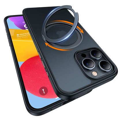 Husa MagSafe pentru Apple iPhone 15 Pro Max, Torras, Ostand Pro, Neagra