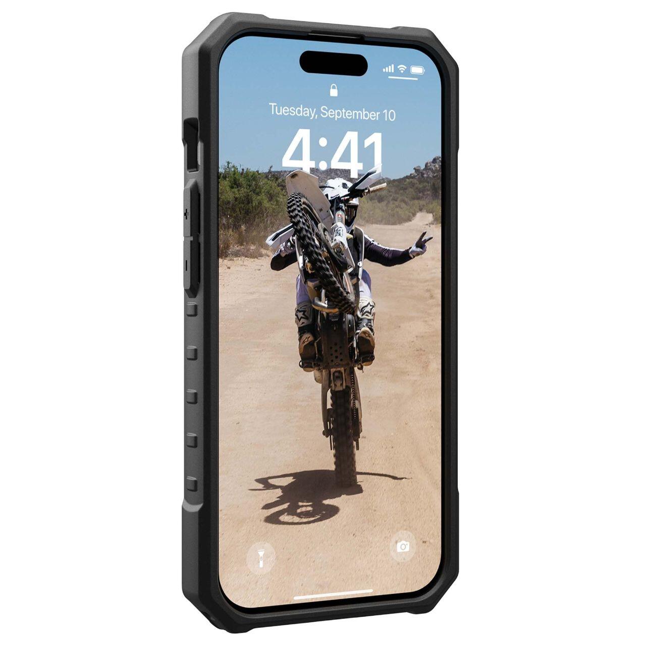 Husa MagSafe pentru Apple iPhone 15 Pro Max, Urban Armor Gear, Pathfinder SE Geo Camo, Camuflaj