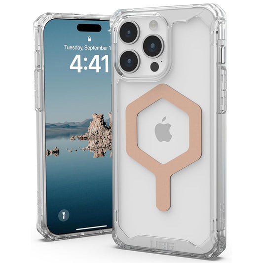 Husa MagSafe pentru Apple iPhone 15 Pro Max, Urban Armor Gear, Plyo, Roz Aurie