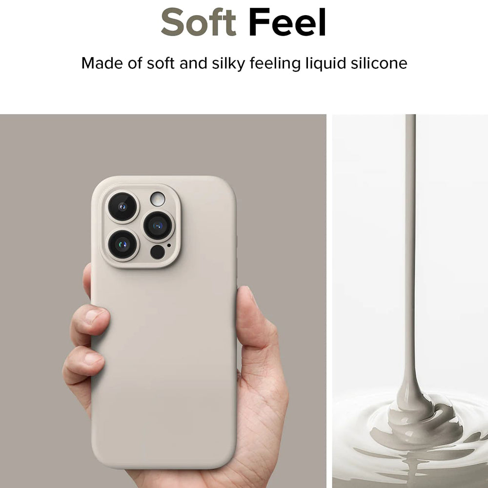 Husa MagSafe pentru Apple iPhone 15 Pro, Ringke, Silicone, Verde Lime