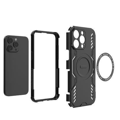 Husa MagSafe pentru Apple iPhone 15 Pro, Techsuit, ArmorMag, Neagra