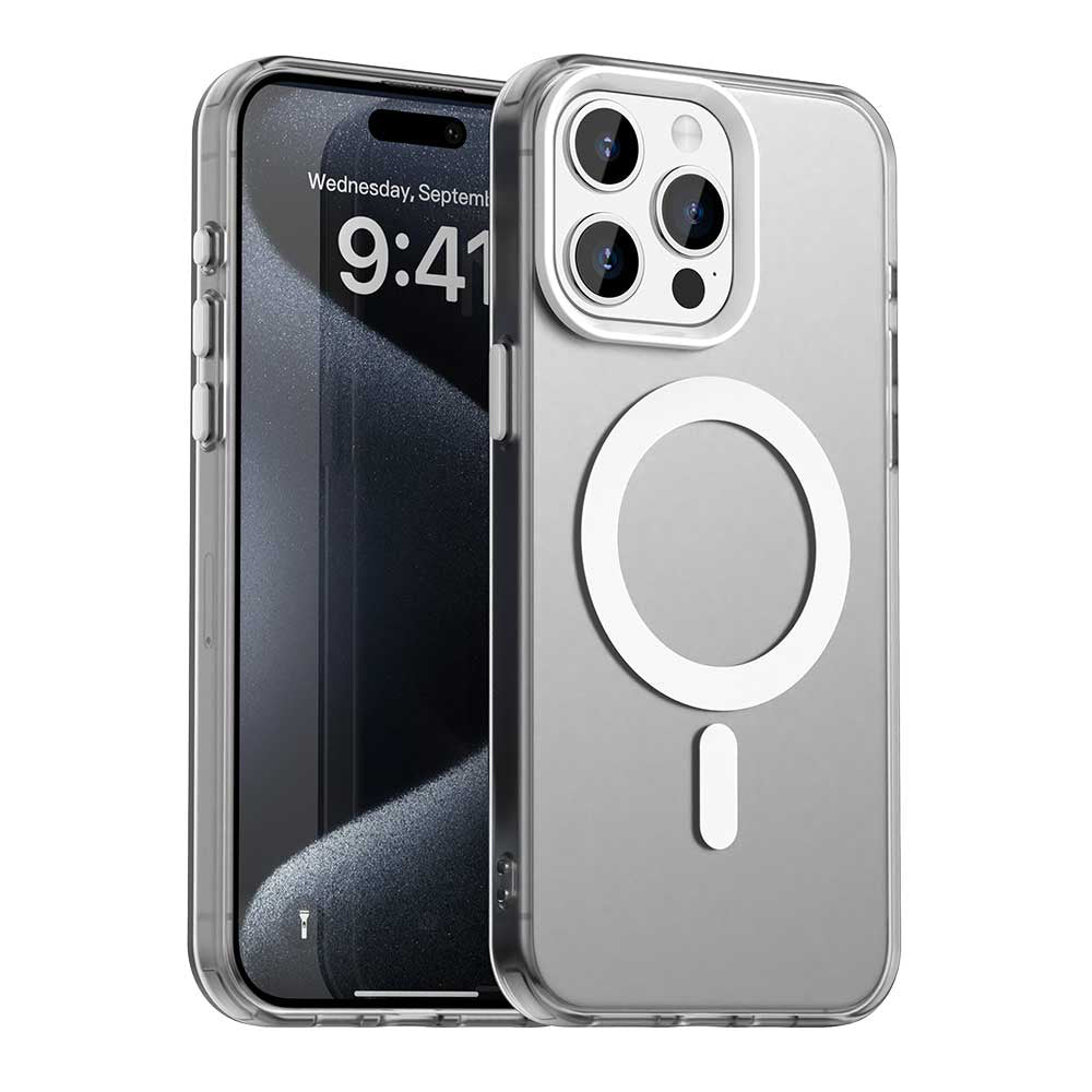 Husa MagSafe pentru Apple iPhone 15 Pro, Techsuit, CandyCase, Alba