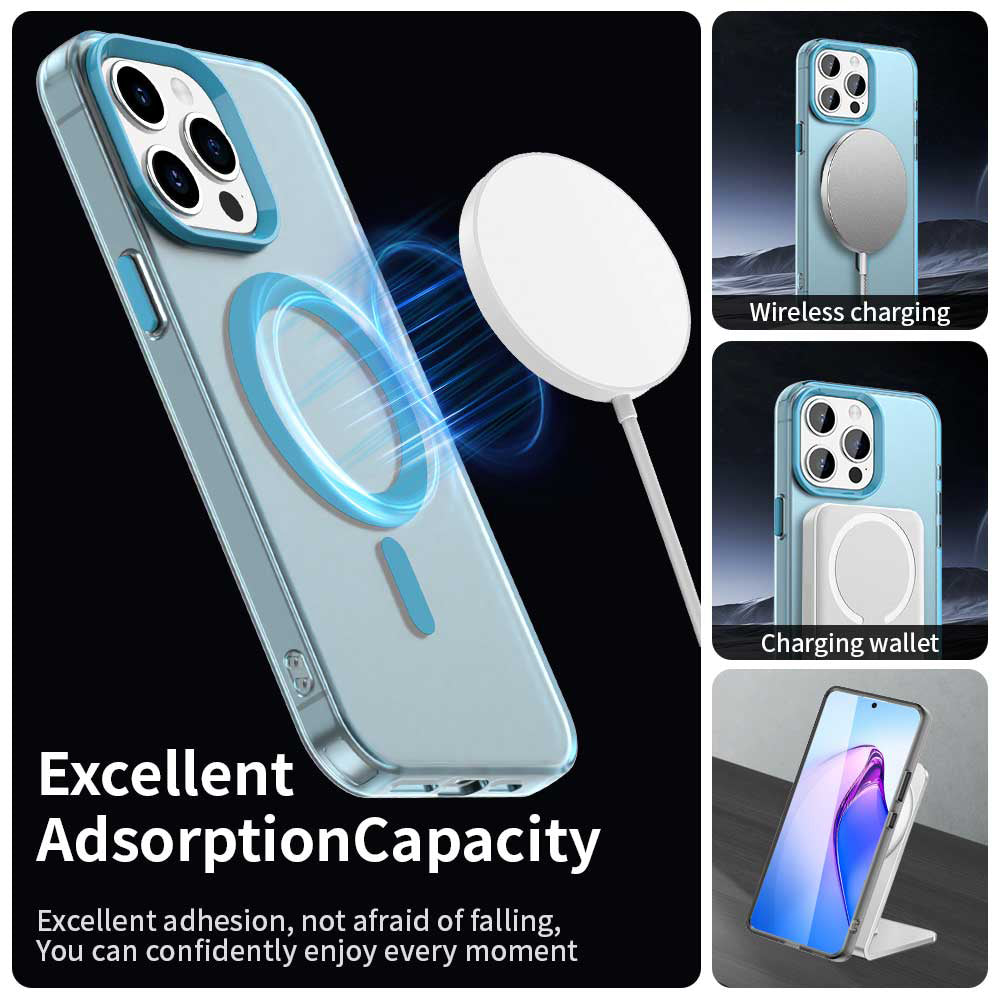 Husa MagSafe pentru Apple iPhone 15 Pro, Techsuit, CandyCase, Albastra