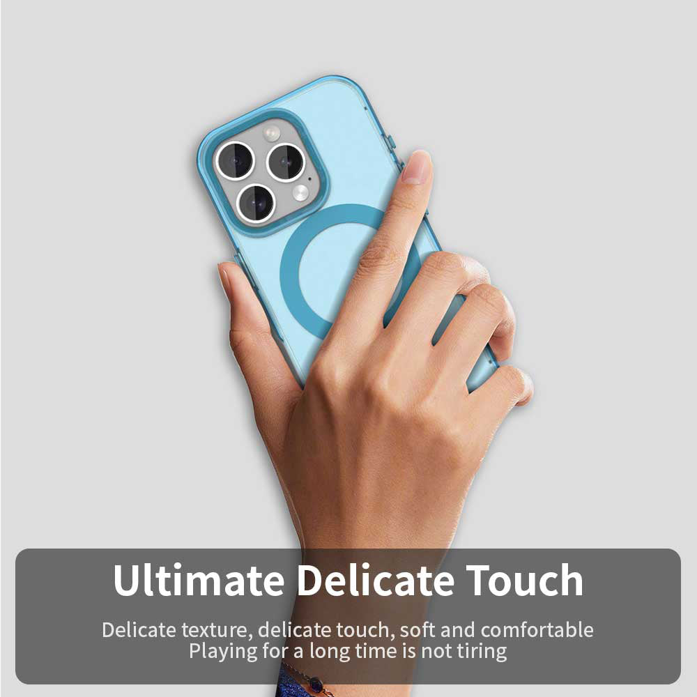 Husa MagSafe pentru Apple iPhone 15 Pro, Techsuit, CandyCase, Albastra