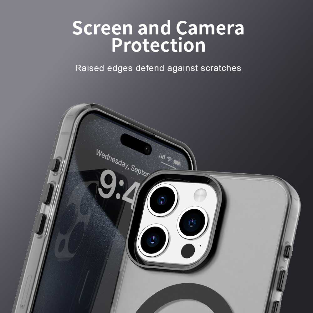 Husa MagSafe pentru Apple iPhone 15 Pro, Techsuit, CandyCase, Neagra