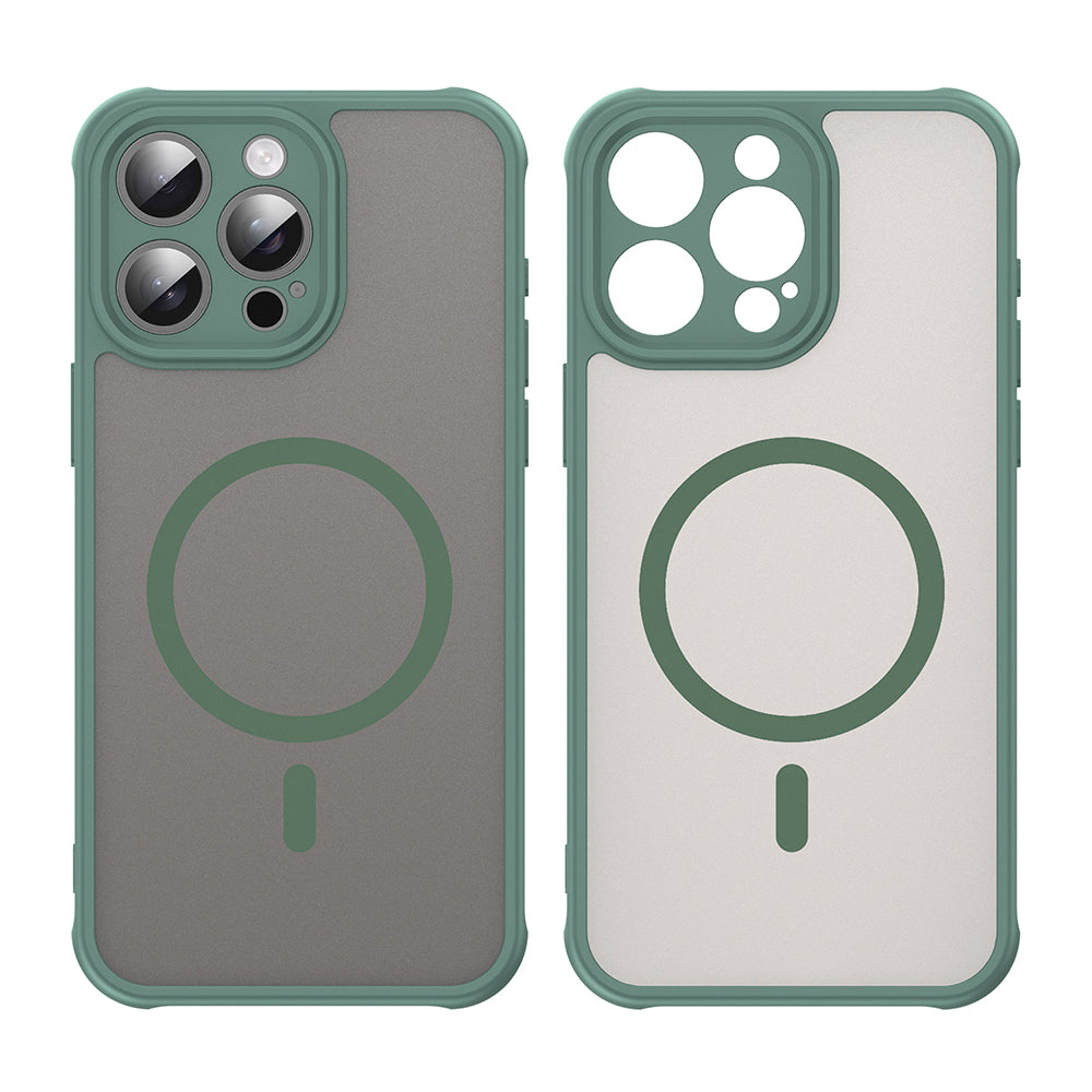 Husa MagSafe pentru Apple iPhone 15 Pro, Techsuit, HaloFrost II, Verde