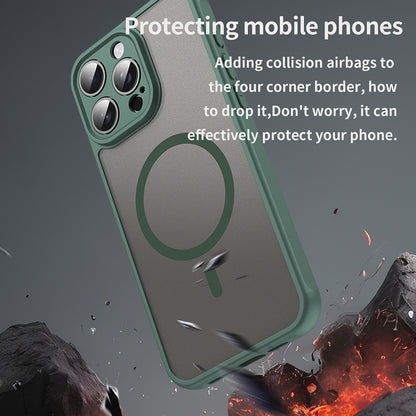 Husa MagSafe pentru Apple iPhone 15 Pro, Techsuit, HaloFrost II, Verde