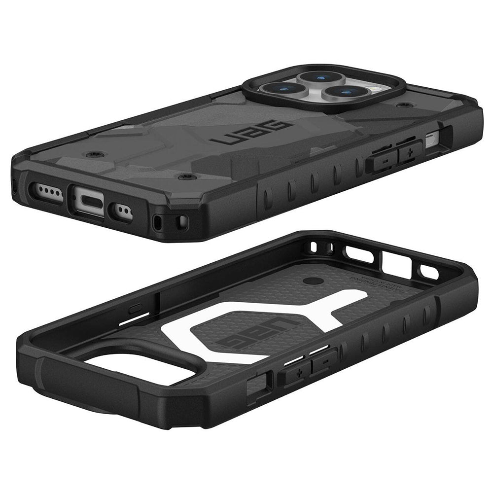 Husa MagSafe pentru Apple iPhone 15 Pro, Urban Armor Gear, Pathfinder SE Geo Camo, Camuflaj