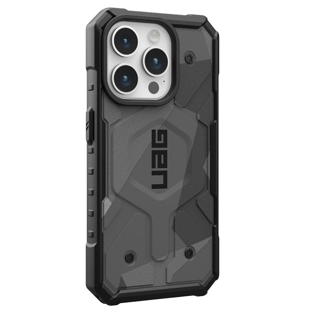 Husa MagSafe pentru Apple iPhone 15 Pro, Urban Armor Gear, Pathfinder SE Geo Camo, Camuflaj
