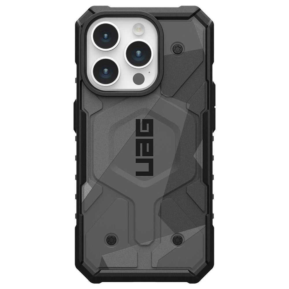 Husa MagSafe pentru Apple iPhone 15 Pro, Urban Armor Gear, Pathfinder SE Geo Camo, Camuflaj