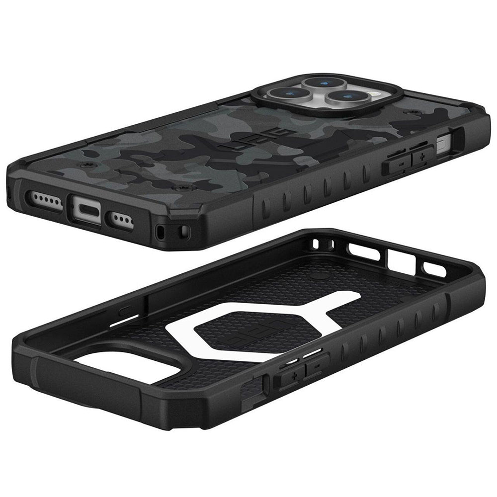 Husa MagSafe pentru Apple iPhone 15 Pro, Urban Armor Gear, Pathfinder SE Midnight Camo, Camuflaj