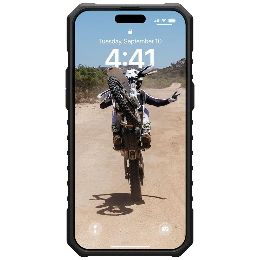 Husa MagSafe pentru Apple iPhone 15 Pro, Urban Armor Gear, Pathfinder SE Midnight Camo, Camuflaj