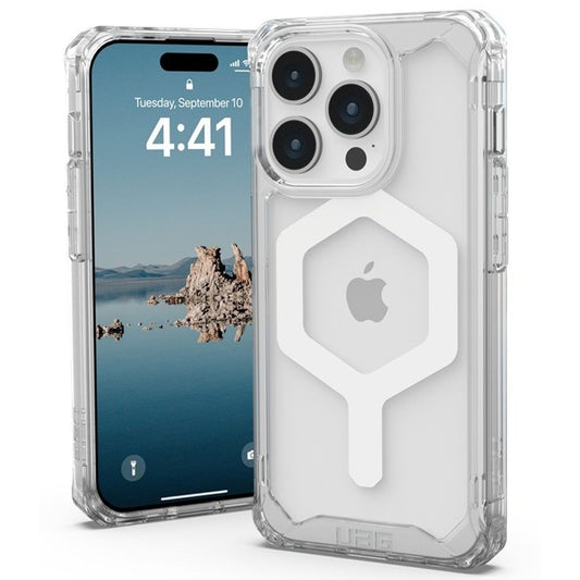 Husa MagSafe pentru Apple iPhone 15 Pro, Urban Armor Gear, Plyo, Alba