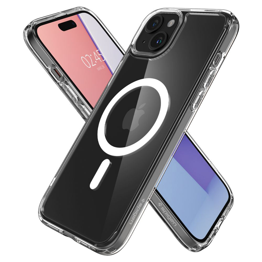 Husa MagSafe pentru Apple iPhone 15, Spigen, Ultra Hybrid, Alba ACS06802