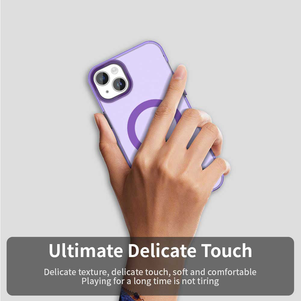 Husa MagSafe pentru Apple iPhone 15, Techsuit, CandyCase, Mov