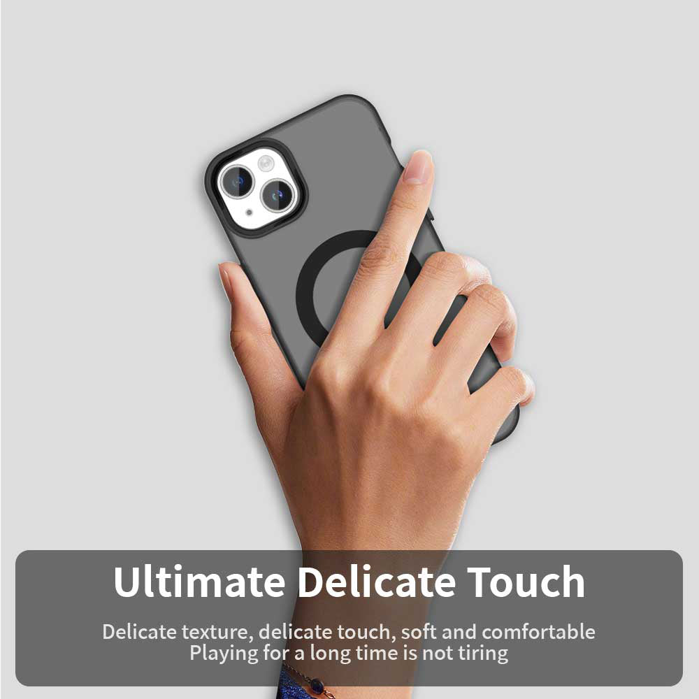 Husa MagSafe pentru Apple iPhone 15, Techsuit, CandyCase, Neagra