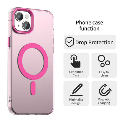Husa MagSafe pentru Apple iPhone 15, Techsuit, CandyCase, Roz