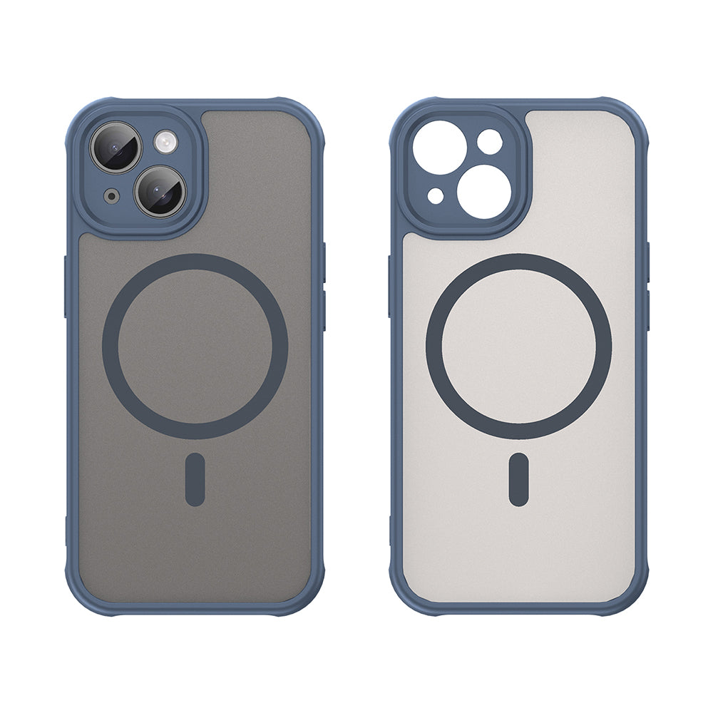 Husa MagSafe pentru Apple iPhone 15, Techsuit, HaloFrost II, Bleumarin