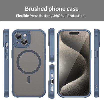 Husa MagSafe pentru Apple iPhone 15, Techsuit, HaloFrost II, Bleumarin