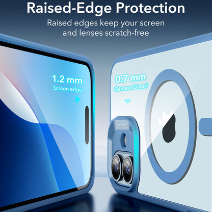 Husa MagSafe pentru Apple iPhone 16, ESR, Classic Hybrid, Albastra Transparenta
