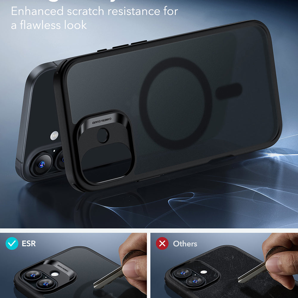 Husa MagSafe pentru Apple iPhone 16, ESR, Classic Hybrid, Neagra Satinata