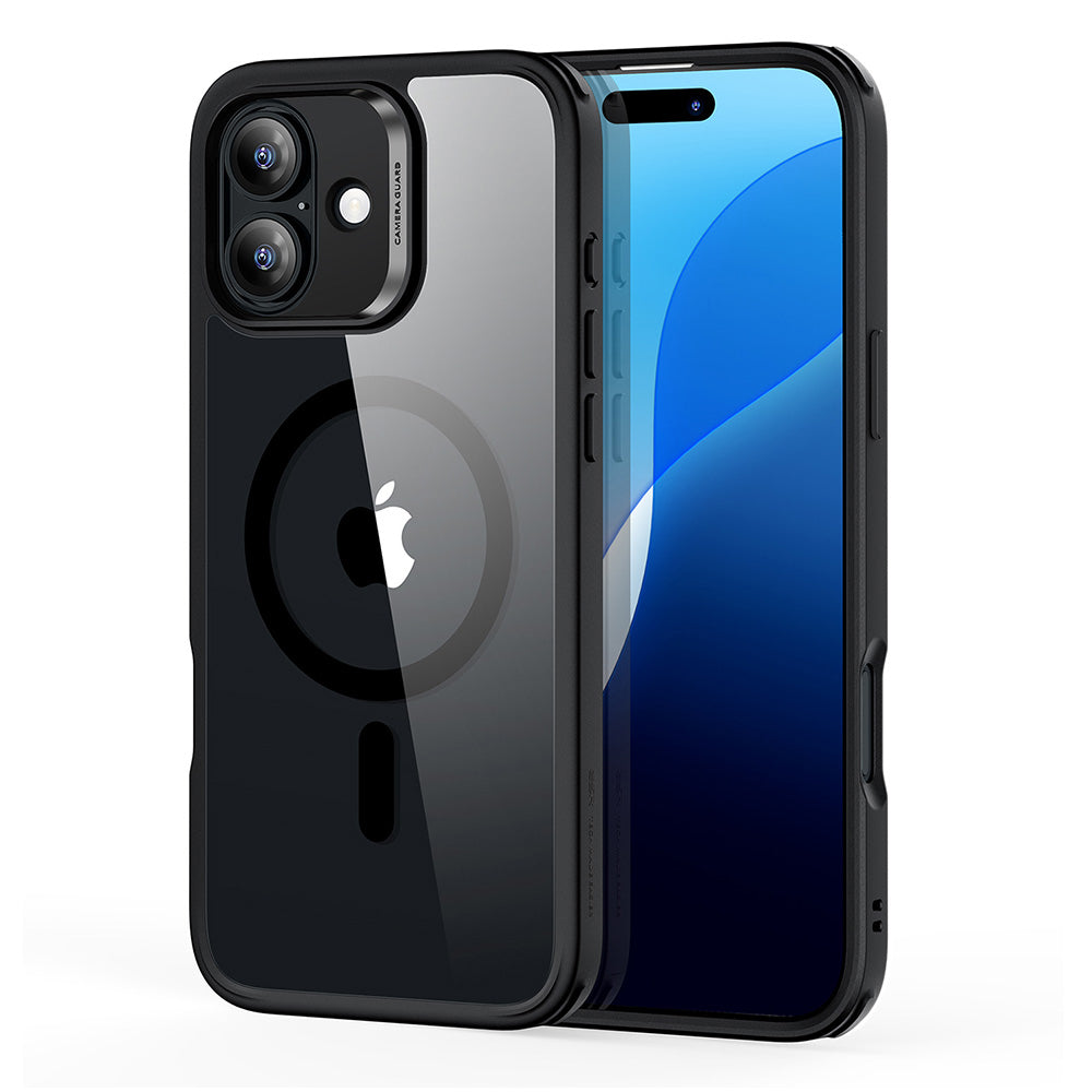 Husa MagSafe pentru Apple iPhone 16, ESR, Classic Hybrid, Neagra Transparenta