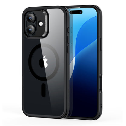 Husa MagSafe pentru Apple iPhone 16, ESR, Classic Hybrid, Neagra Transparenta