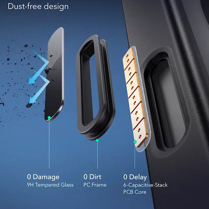 Husa MagSafe pentru Apple iPhone 16, ESR, Classic Hybrid Slide, Neagra Transparenta