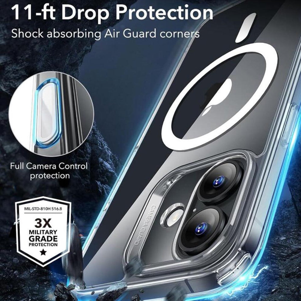 Husa MagSafe pentru Apple iPhone 16, ESR, Classic Hybrid Slide, Transparenta