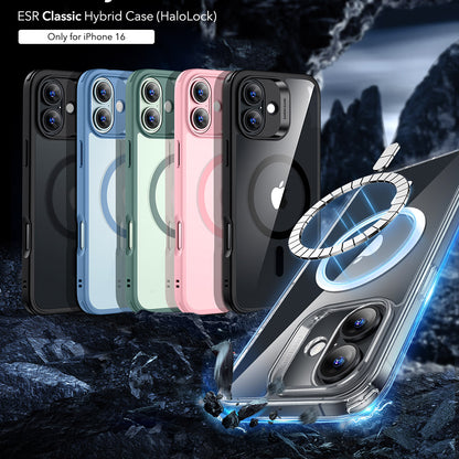 Husa MagSafe pentru Apple iPhone 16, ESR, Classic Hybrid, Transparenta