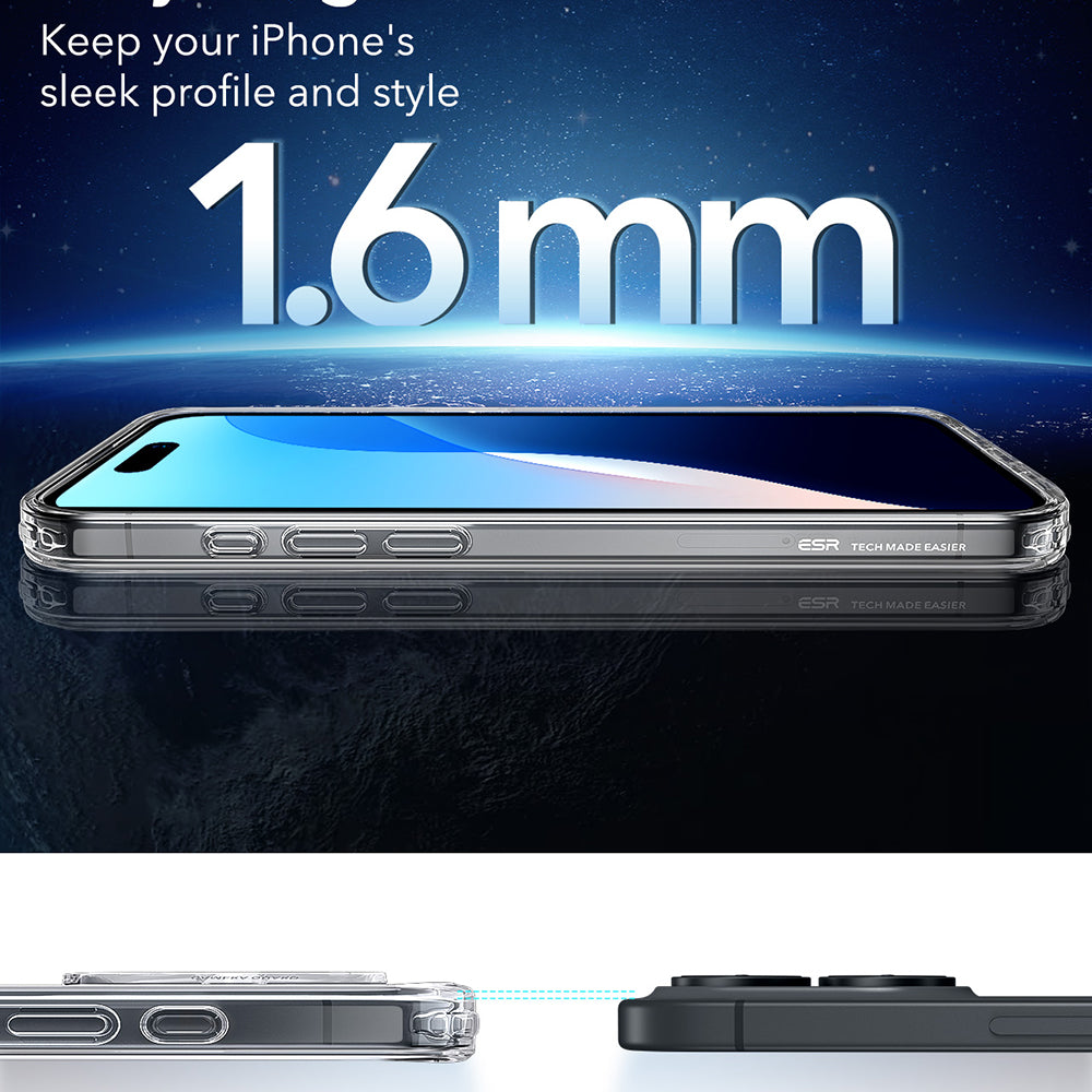 Husa MagSafe pentru Apple iPhone 16, ESR, Classic Hybrid, Transparenta