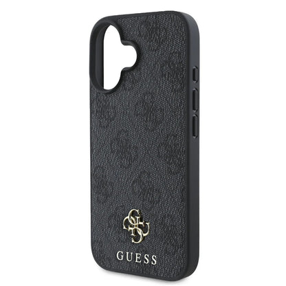 Husa MagSafe pentru Apple iPhone 16, Guess, 4G Classic, Neagra
