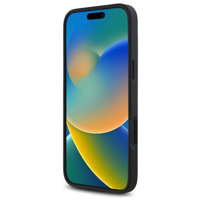 Husa MagSafe pentru Apple iPhone 16, Guess, 4G Flowers Print, Neagra