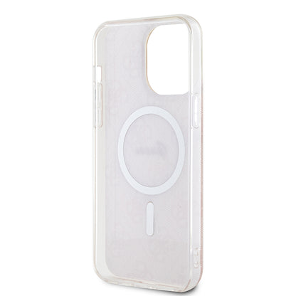 Husa MagSafe pentru Apple iPhone 16, Guess, IML 4G, Roz
