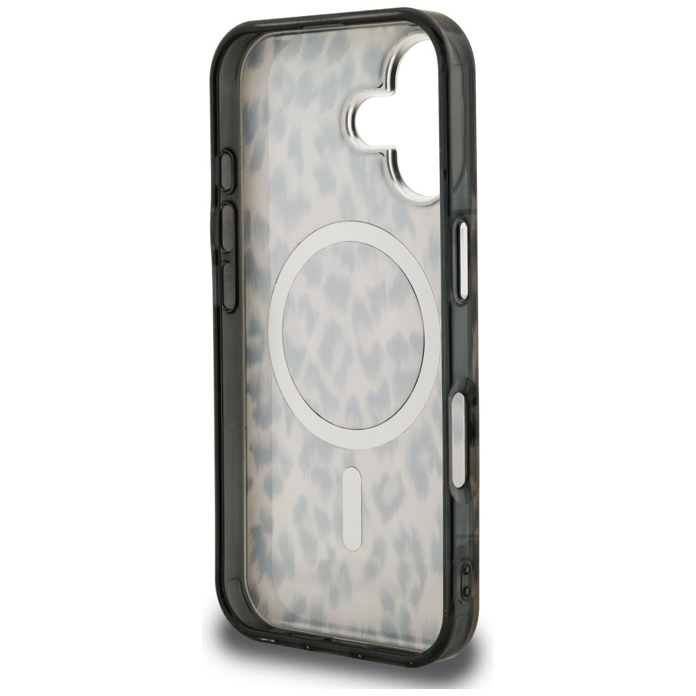 Husa MagSafe pentru Apple iPhone 16, Karl Lagerfeld, IML Leopard Pattern, Maro