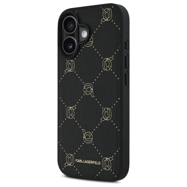 Husa MagSafe pentru Apple iPhone 16, Karl Lagerfeld, Karl's Head, Neagra