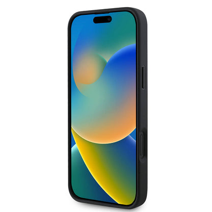 Husa MagSafe pentru Apple iPhone 16 Plus, Guess, 4G Printed Stripes, Neagra