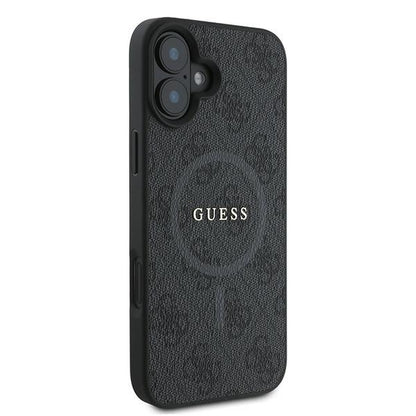 Husa MagSafe pentru Apple iPhone 16 Plus, Guess, 4G Ring Classic Logo, Neagra