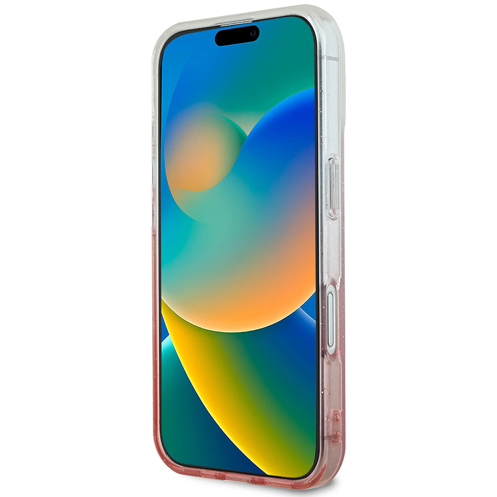 Husa MagSafe pentru Apple iPhone 16 Plus, Guess, IML Glitter Gradient, Maro
