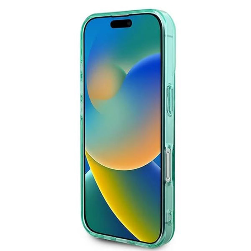 Husa MagSafe pentru Apple iPhone 16 Plus, Guess, IML Rhinestone, Verde