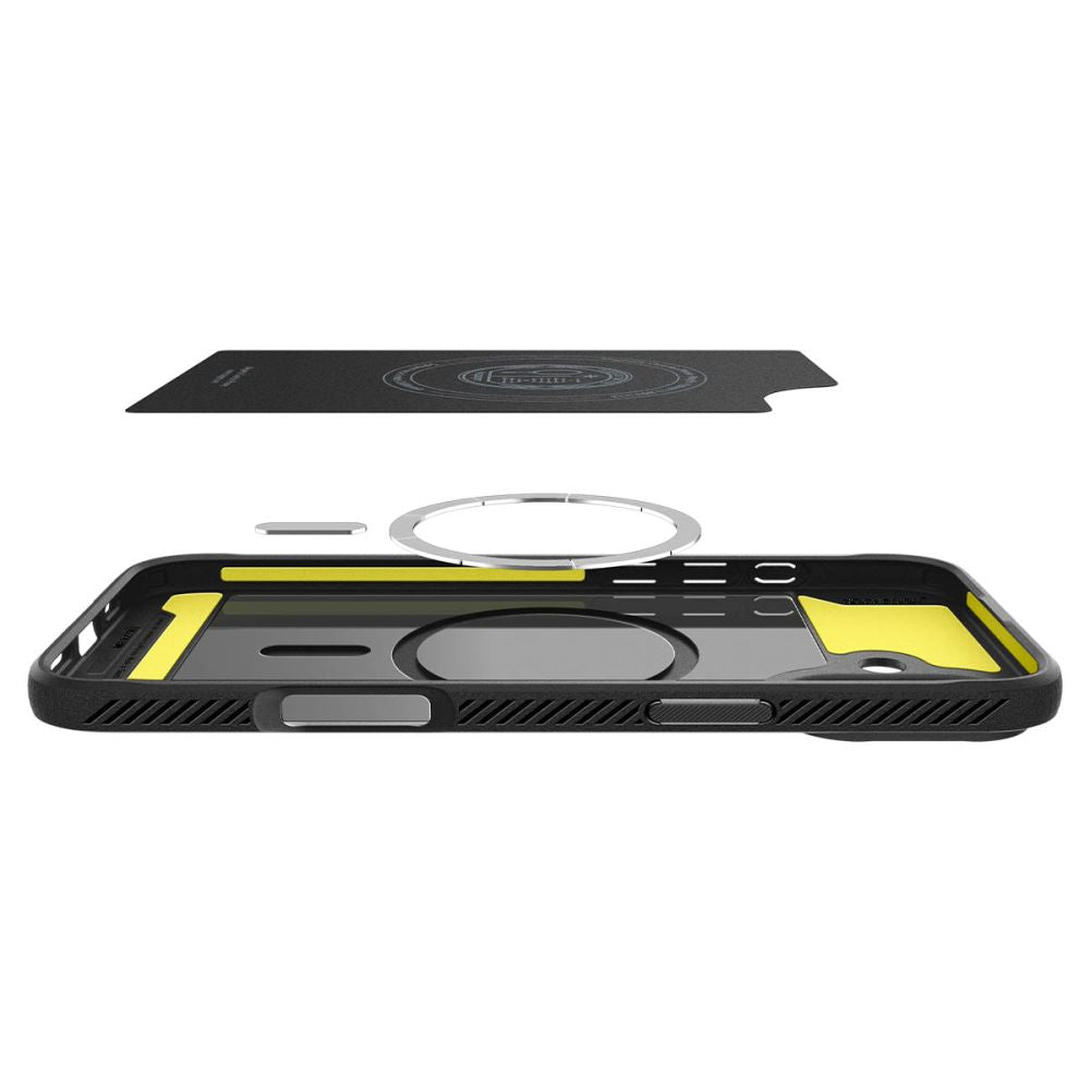 Husa MagSafe pentru Apple iPhone 16 Plus, Spigen, Rugged Armor, Neagra Mata