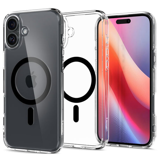 Husa MagSafe pentru Apple iPhone 16 Plus, Spigen, Ultra Hybrid, Neagra