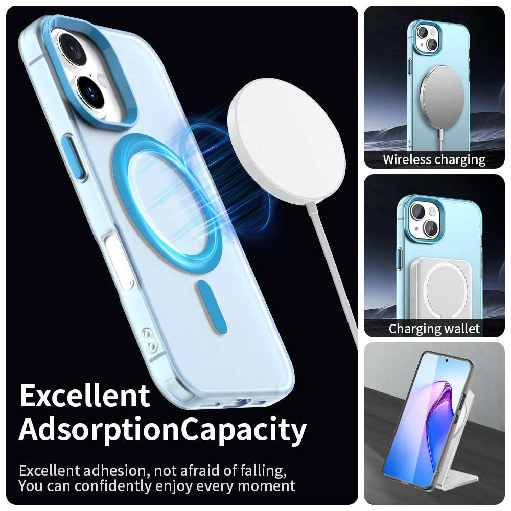 Husa MagSafe pentru Apple iPhone 16 Plus, Techsuit, CandyCase, Albastra