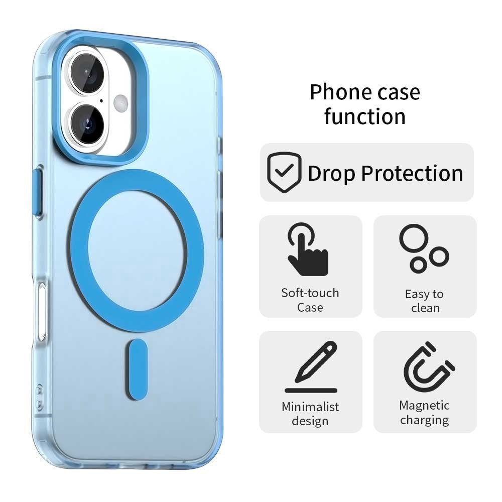 Husa MagSafe pentru Apple iPhone 16 Plus, Techsuit, CandyCase, Albastra