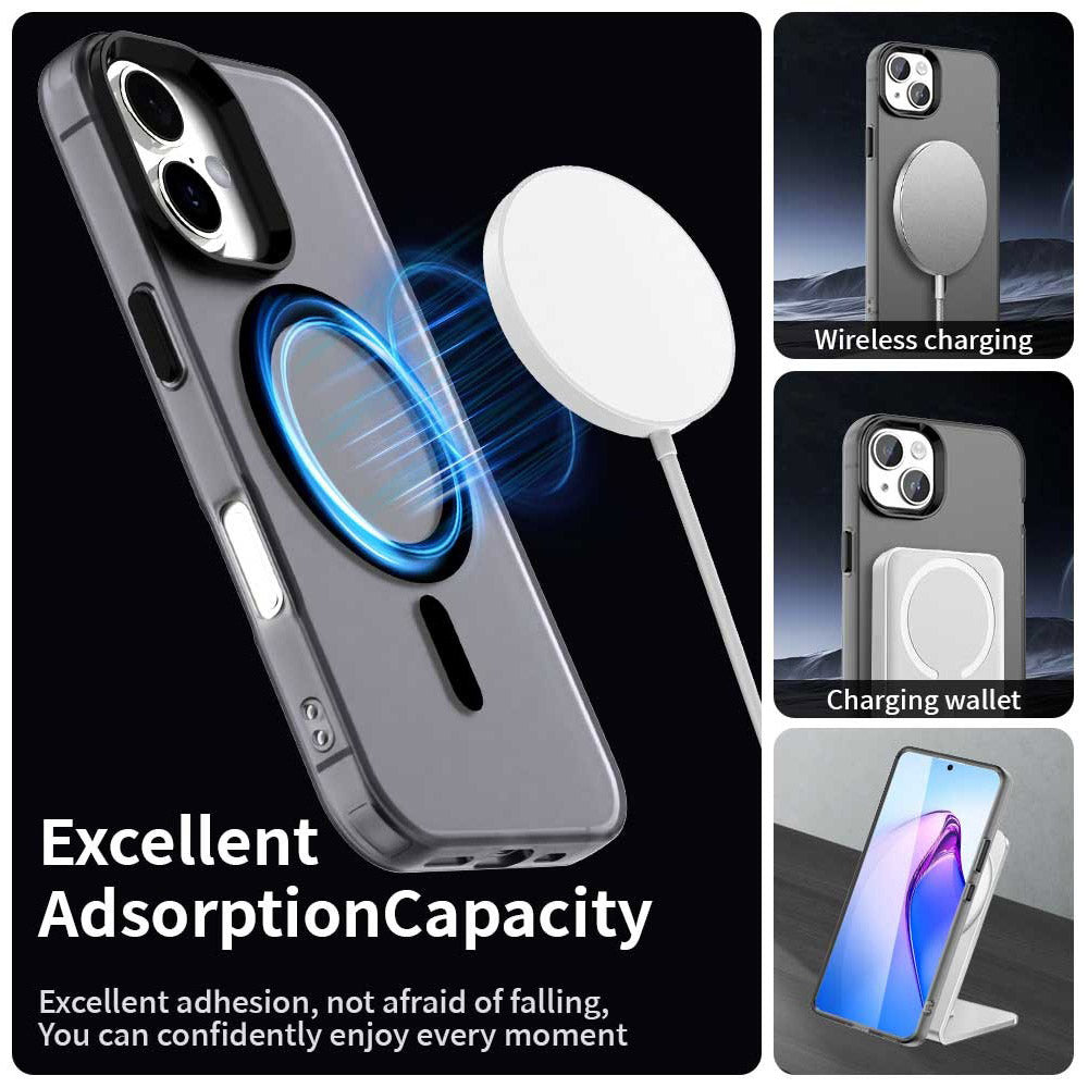 Husa MagSafe pentru Apple iPhone 16 Plus, Techsuit, CandyCase, Neagra