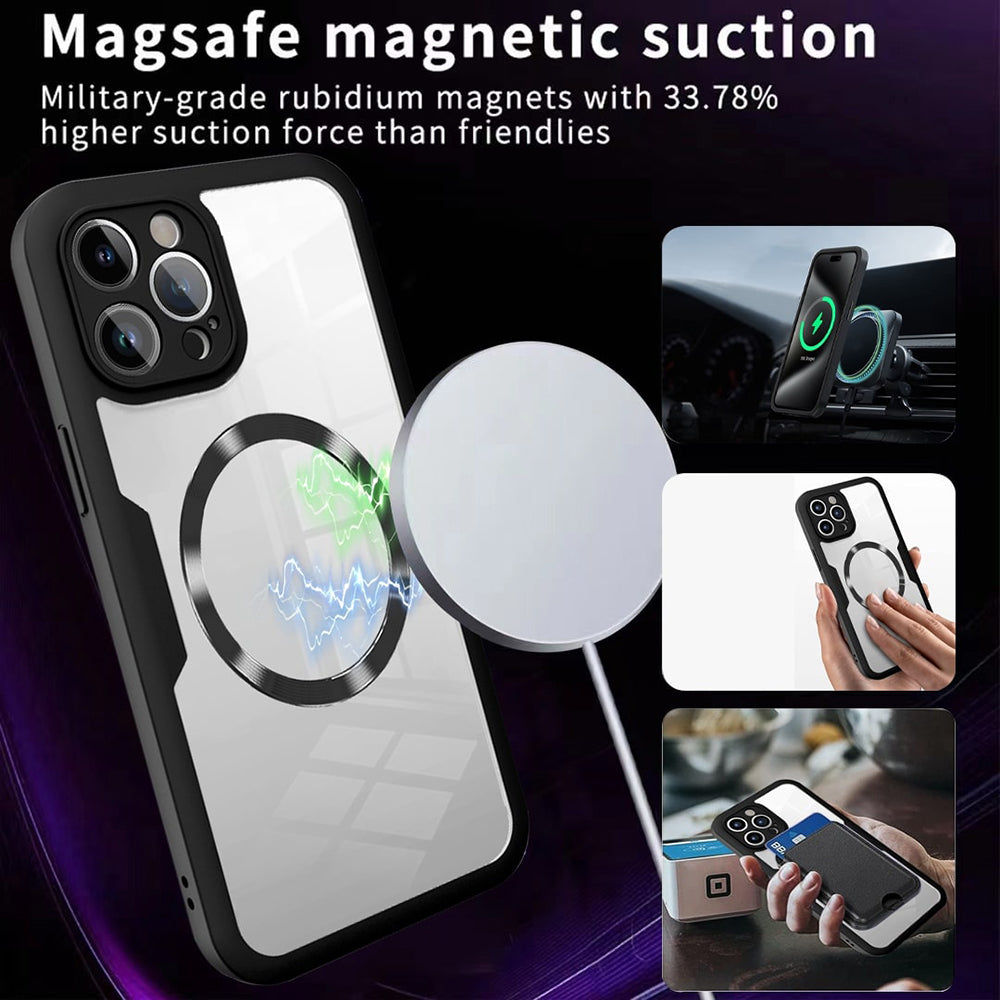 Husa MagSafe pentru Apple iPhone 16 Plus, Techsuit, ColorVerse 360, Neagra